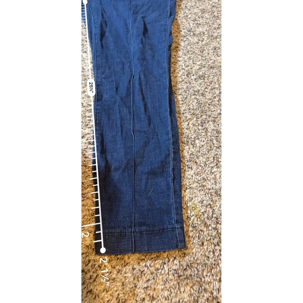 White House Black Market The Slim Ankle High Rise Dark Wash Seam Jeans Womens 10